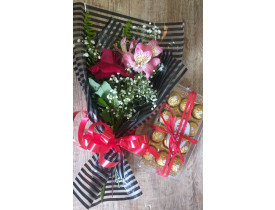 Rosa solitária e Chocolate