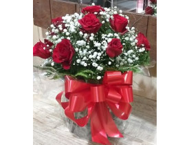 Caixa com 12 rosas Vermelhas
